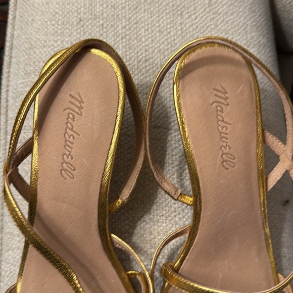 Madewell The Felicia Slingback Sandal in Bright Gold - Picture 7 of 9